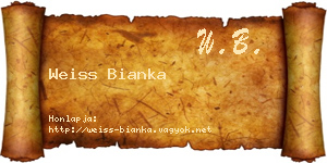 Weiss Bianka névjegykártya