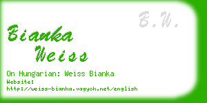 bianka weiss business card